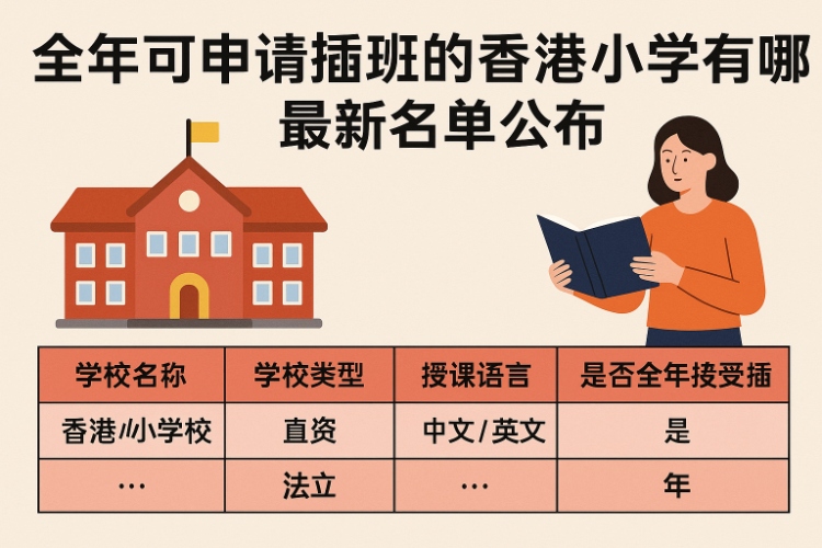 全年可申请插班的香港小学有哪些 最新名单公布